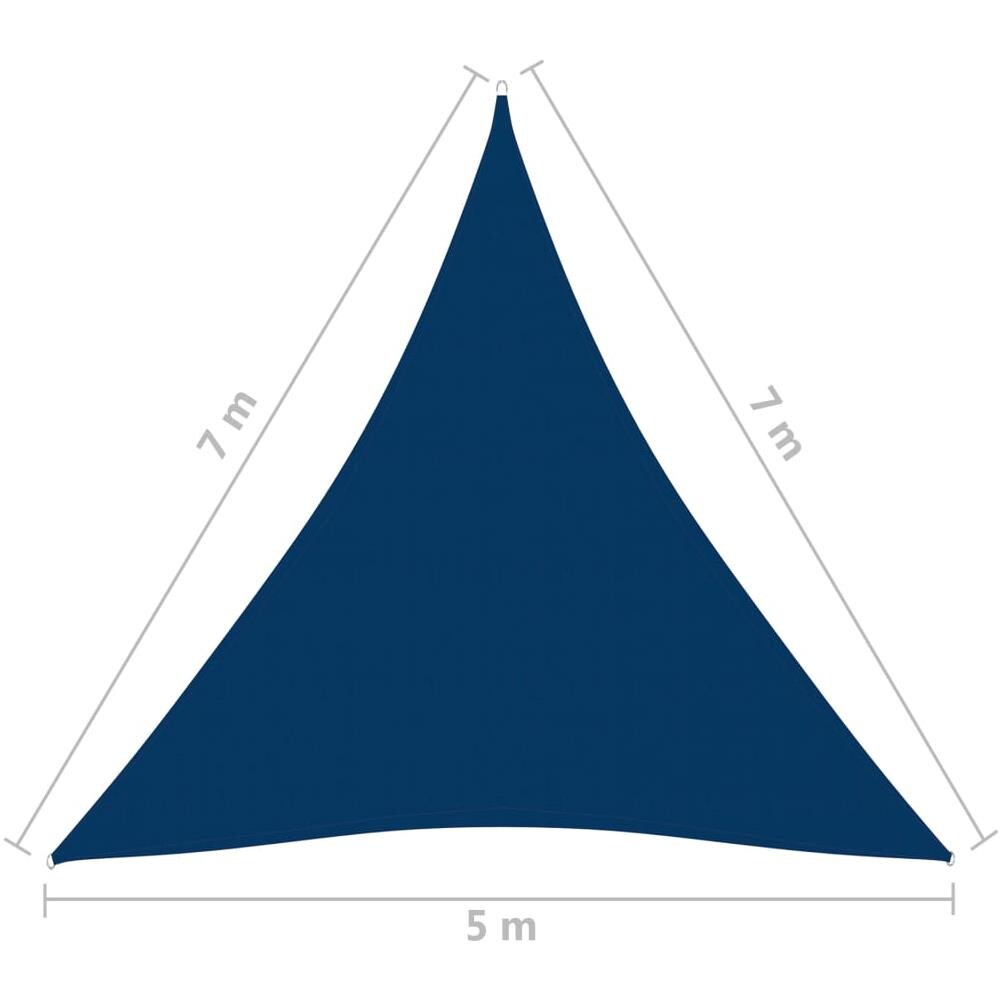 Parasole a Vela Oxford Triangolare 5x7x7 m Blu - Foto 6