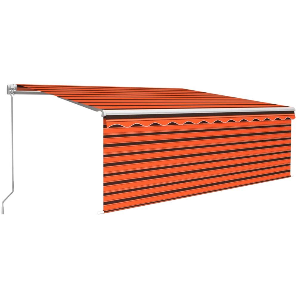 Tenda da Sole Retrattile con Parasole 4x3 m Arancio e Marrone - Foto 1