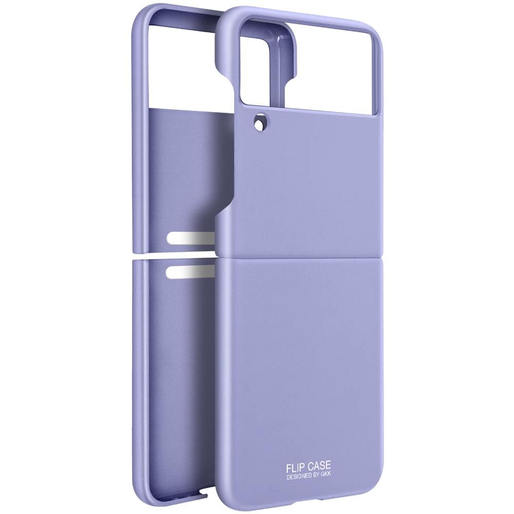 Cover Rigida Samsung Z Flip 3 In 2 Parti Banda Antiscivolo Viola - Foto 1