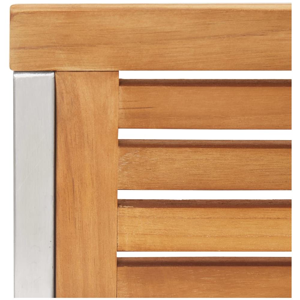 Sedie Da Giardino 2 Pz Con Cuscini In Legno Di Teak E Acciaio - Foto 1