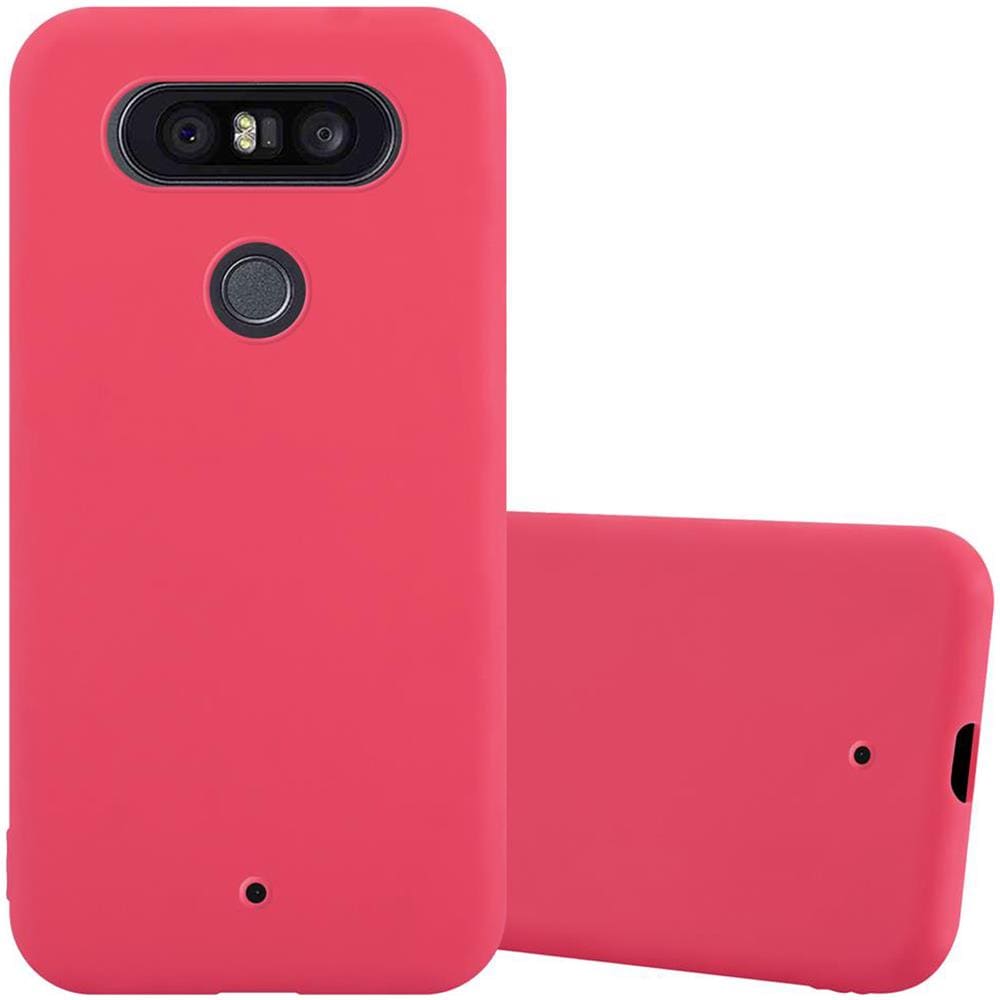 Custodia Compatibile Con Lg Q8 In Candy Rosso - Coperchio Protettivo In Silicone Tpu Flessibile - Foto 1