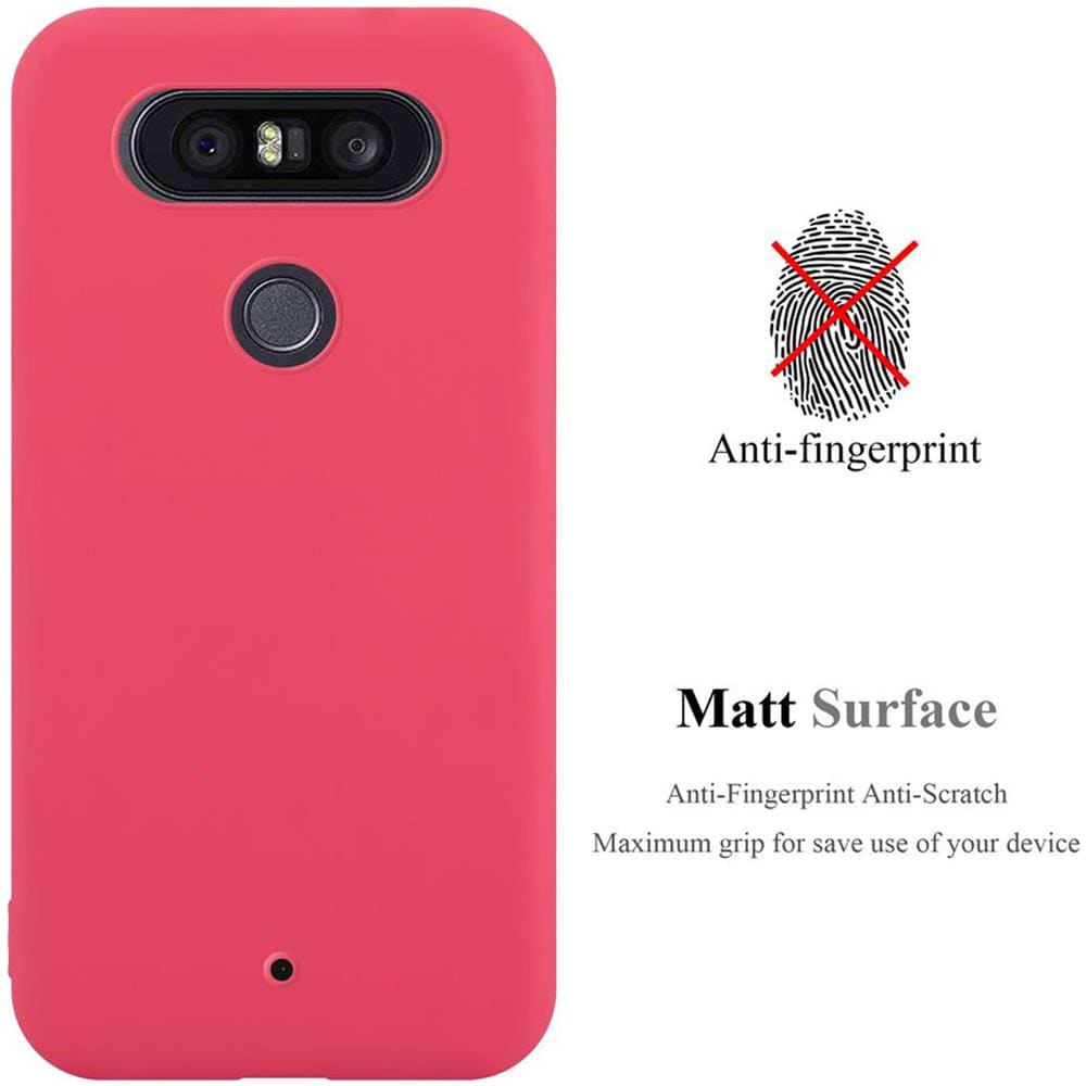 Custodia Compatibile Con Lg Q8 In Candy Rosso - Coperchio Protettivo In Silicone Tpu Flessibile - Foto 2