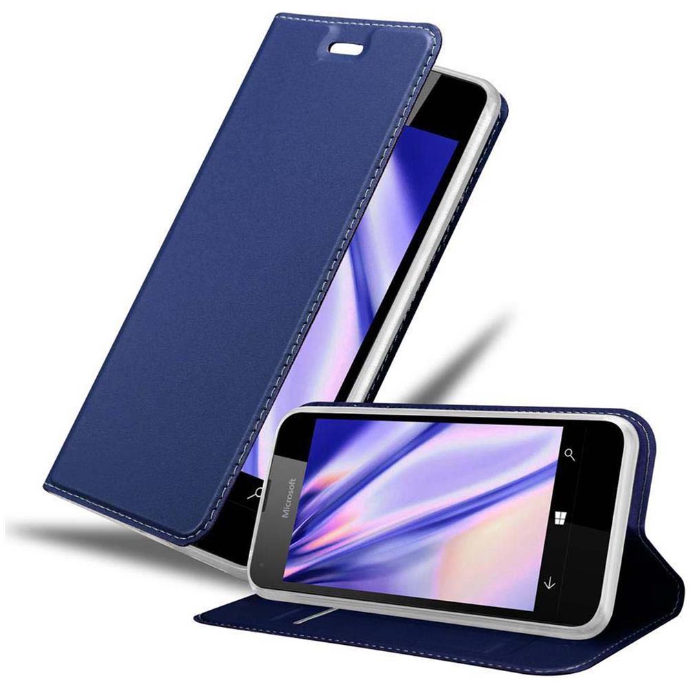 Custodia Compatibile Con Nokia Lumia 550 In Classy Blu Scuro - Coperchio Protettiva Con Chiusura Magnetica, Funzione Stand E Tasca Per Le Carte - Foto 1