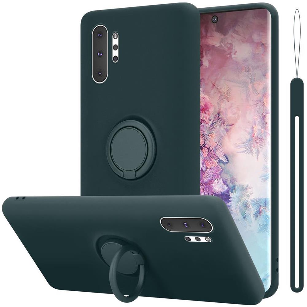 Custodia Compatibile Con Samsung Galaxy Note 10 Plus In Liquid Verde - Coperchio Protettivo In Silicone Tpu Flessibile Con Anello - Foto 1