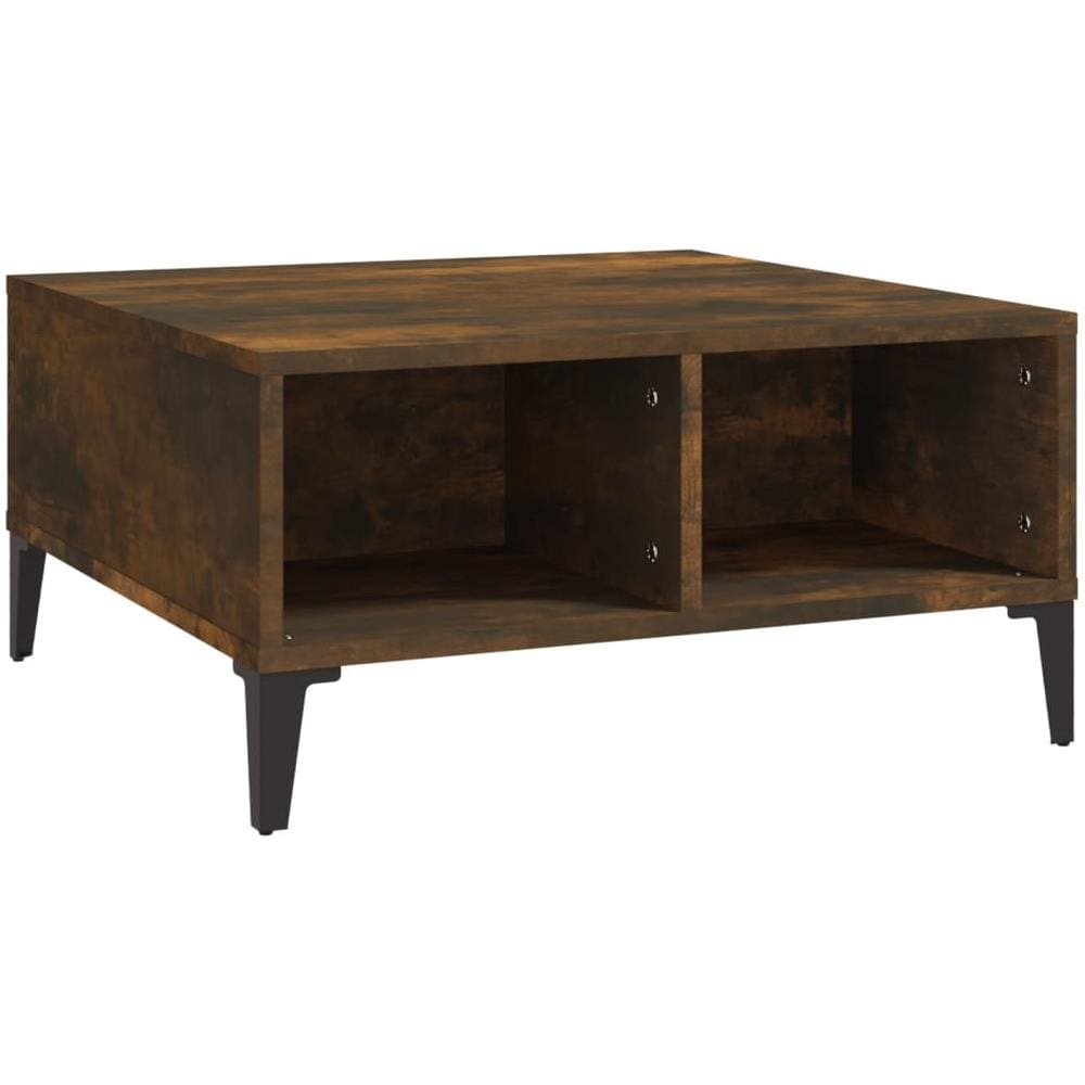 Tavolino Da Salotto Rovere Fumo 60x60x30 Cm In Truciolato - Foto 2