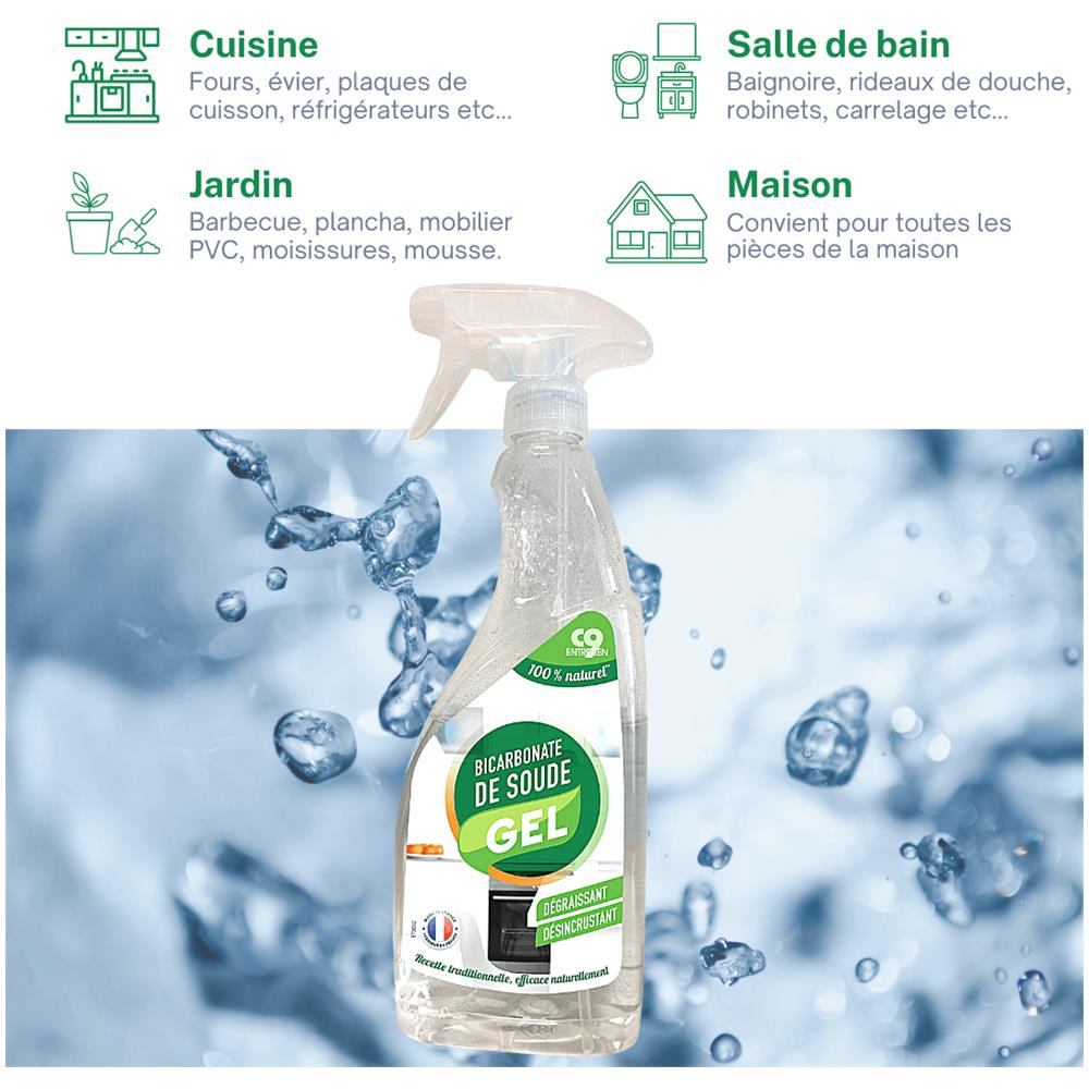 Gel Di Bicarbonato Di Sodio - Ideale Per Pulire Tutto Dal Pavimento Al Soffitto - Set Di 2 - Capacità 750ml - Foto 2