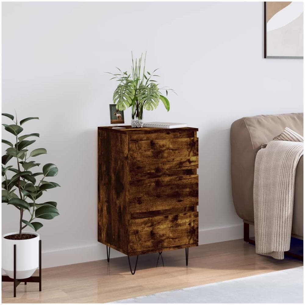 Credenza Rovere Fumo 40x35x70 Cm In Legno Multistrato - Foto 1