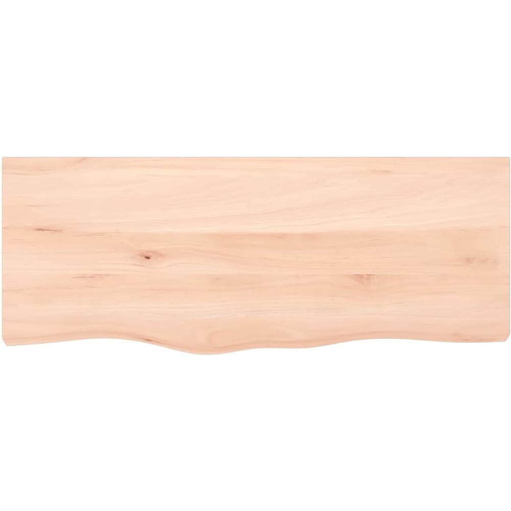 Ripiano a Parete 100x40x (2-4) cm Massello Rovere Non Trattato - Foto 2