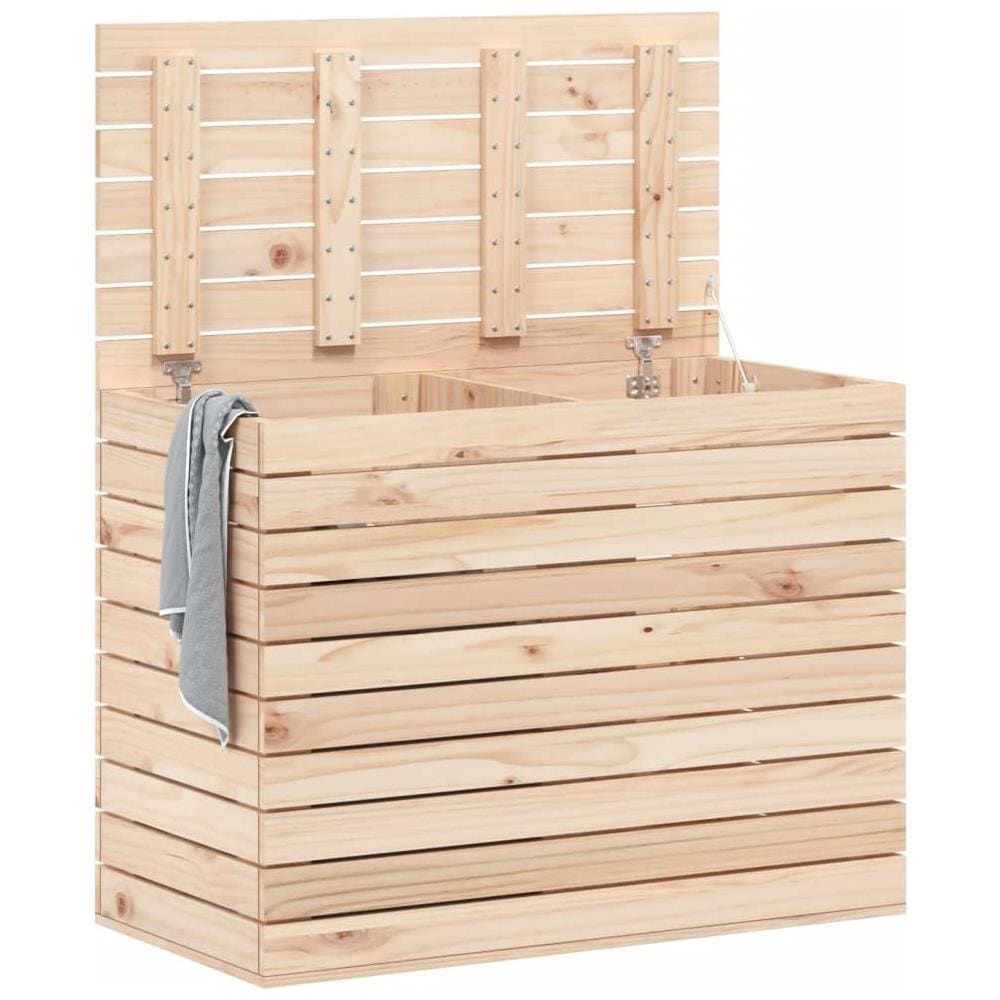 Cesto Per Bucato 88,5x44x66 Cm Legno Massello Pino - Foto 3