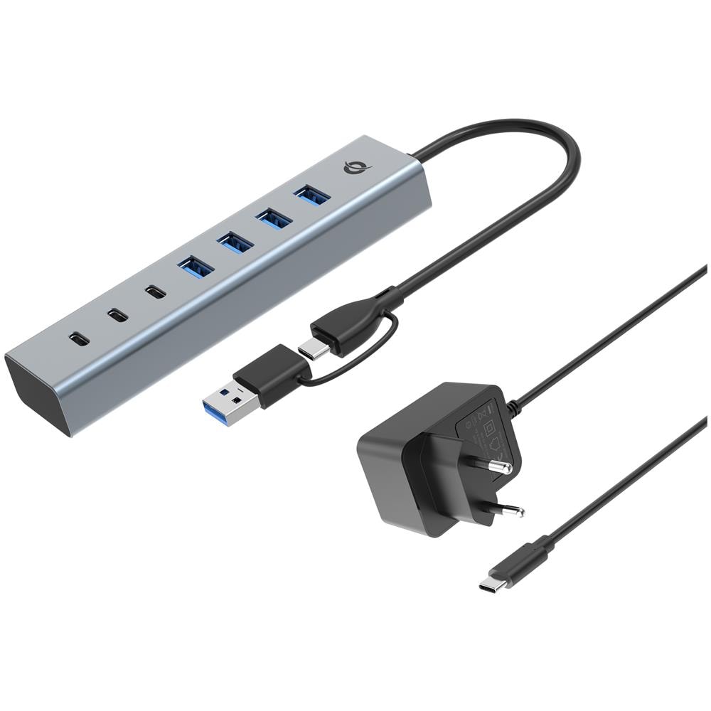 HUBBIES20GP hub di interfaccia USB 3.2 Gen 1 (3.1 Gen 1) Type-C 5000 Mbit /s Grigio - Foto 2