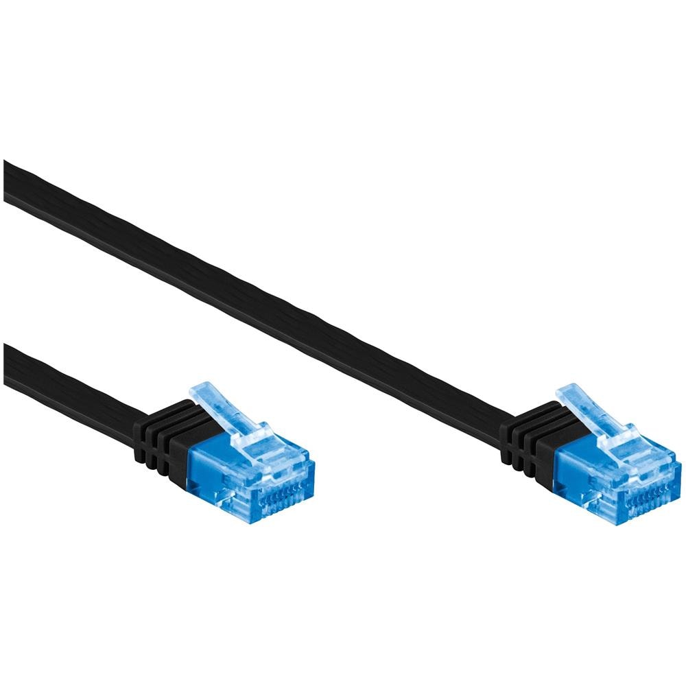 ICOC U6A-FL-100BKT - Cavo di Rete Patch Flat in Rame Cat. 6A UTP 10m Nero - Foto 2
