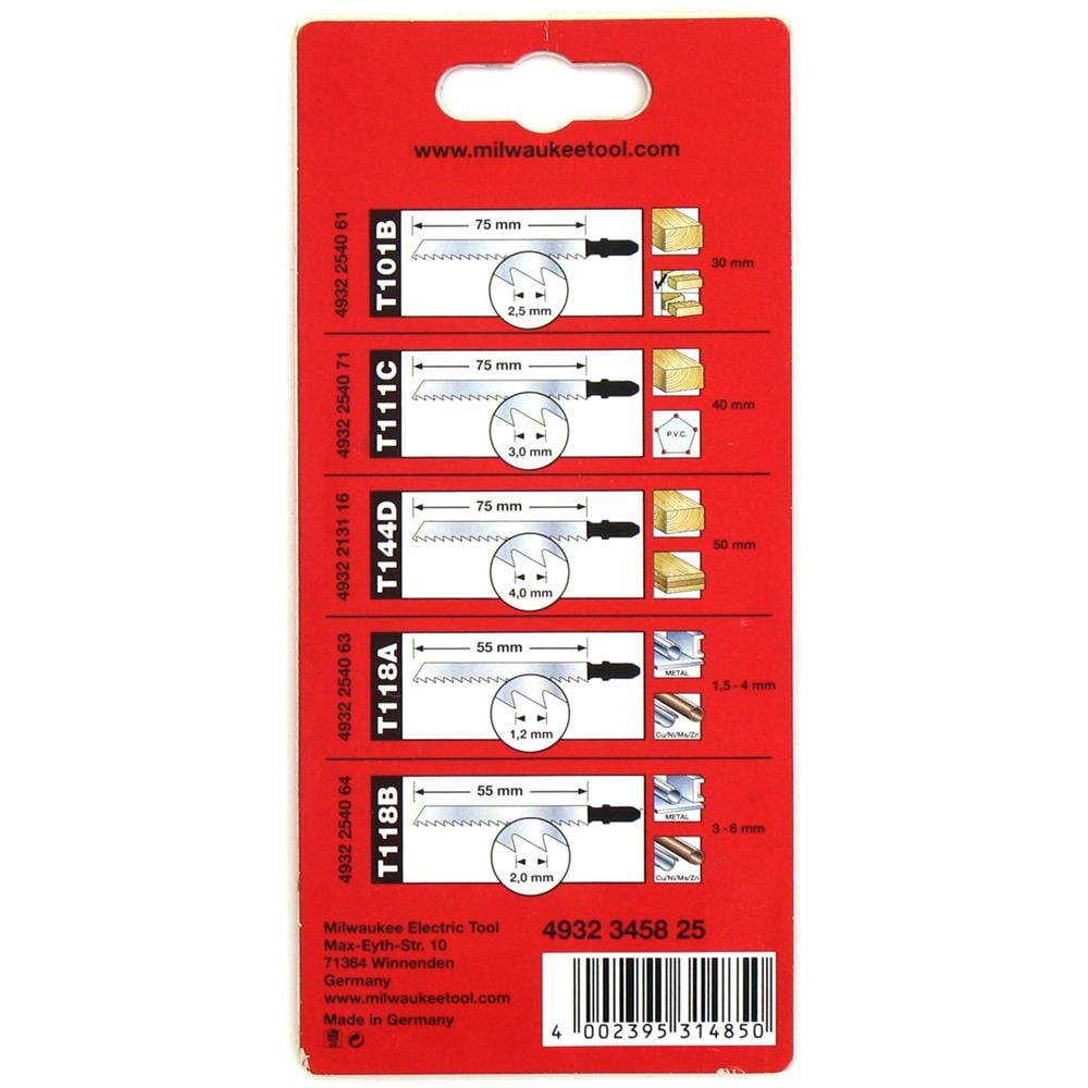 Confezione Da 5 Lame Per Seghetto Alternativo Metallo / Legno / Pvc 4.932.345,8250 - Foto 2