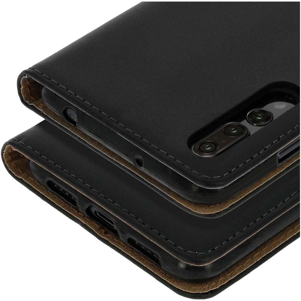 Custodia Huawei P20 Pro In Pelle Portafoglio Sportellino Cover Silicone Nera - Foto 6