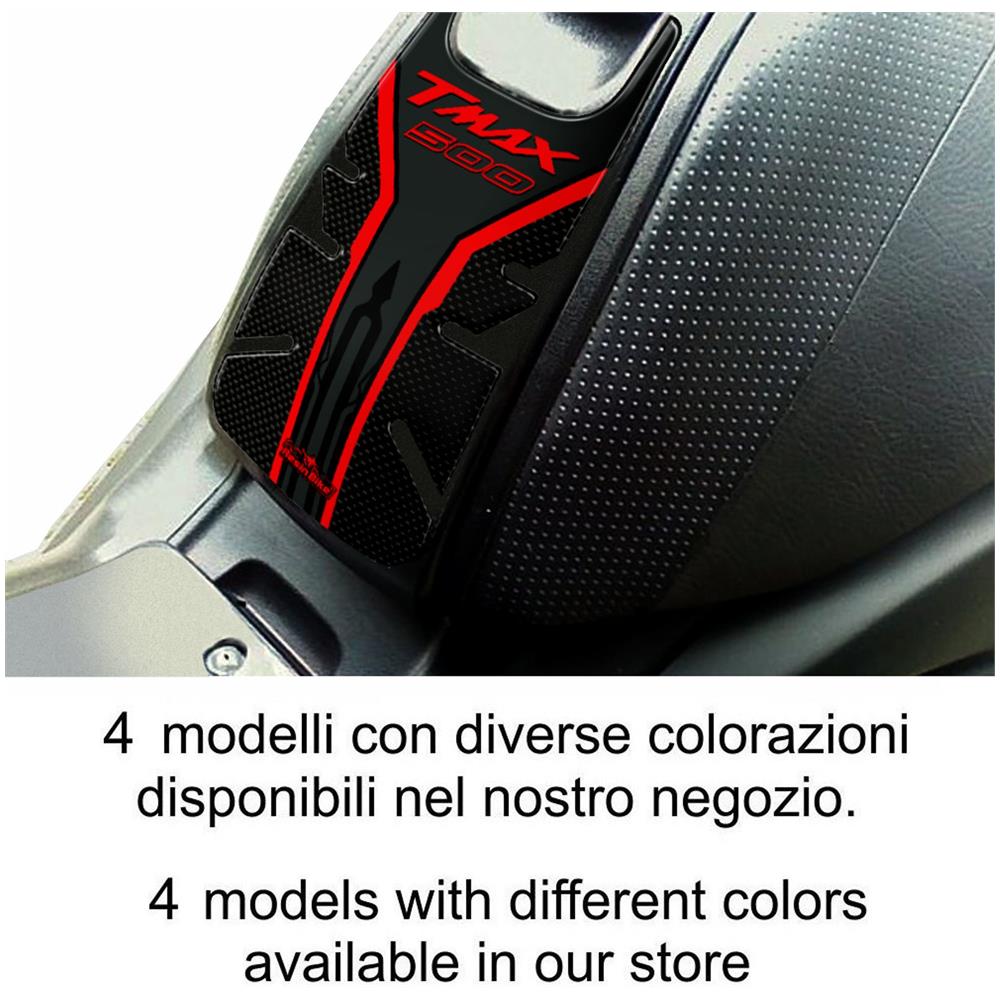 Protezione Sportello Serbatoio Adesivo 3d Per Yamaha Tmax 2001-07 - Carbon Rosso - Foto 2
