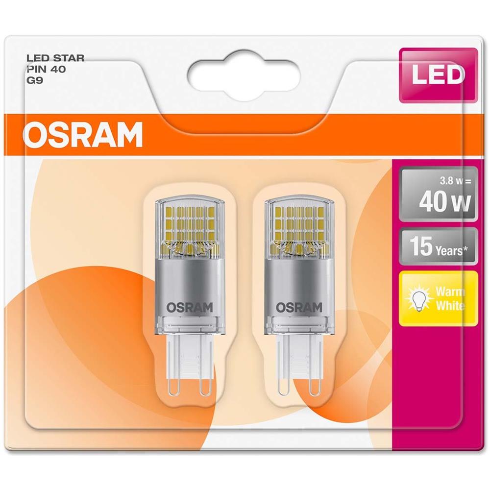 Ledspin40 Cl 3,8w / 827 230v G9 Bli2 Lampada 3.8 W, Bianco, 2 Lamp, 2 Unità, G9 - Foto 2