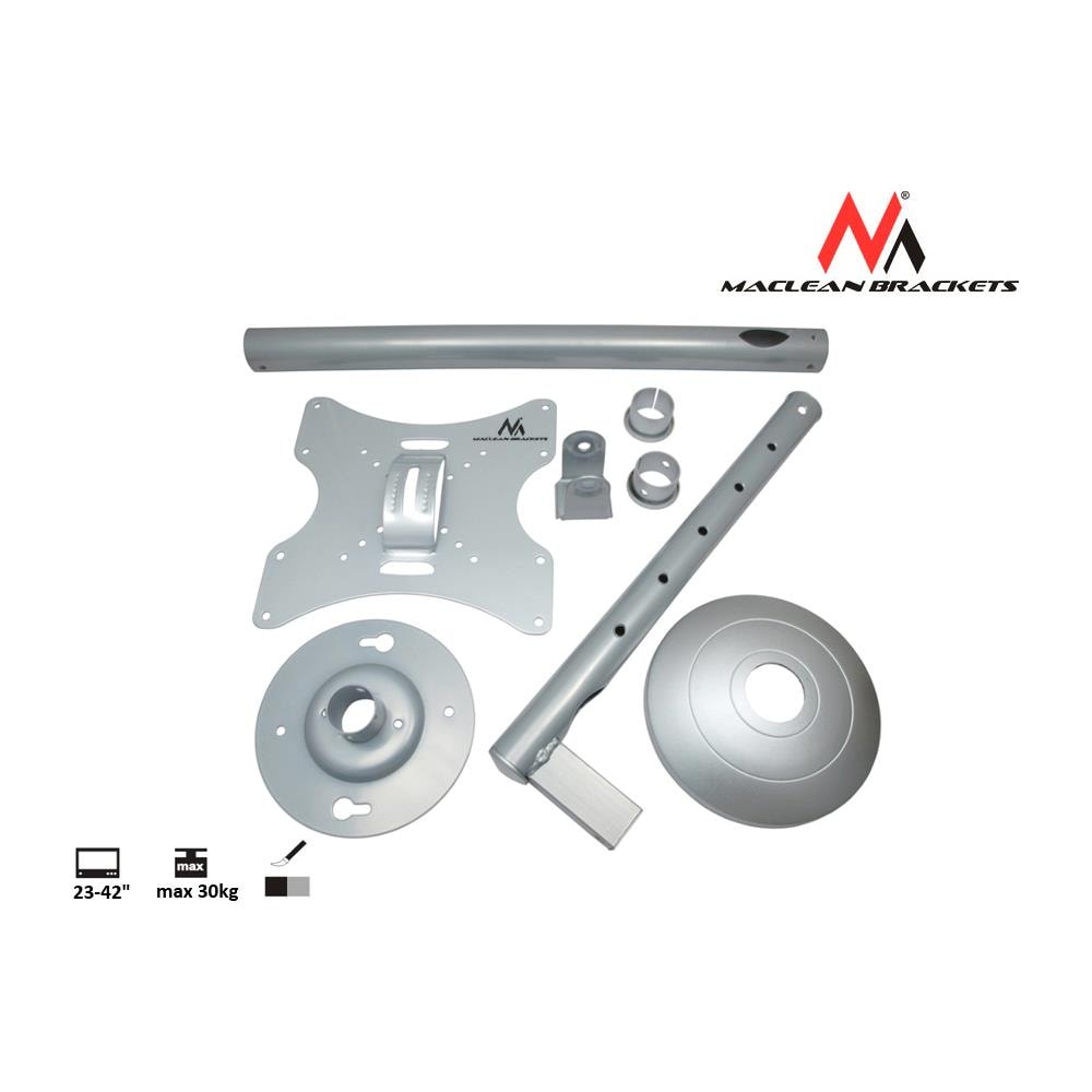 Staffa Tv Da Soffitto 23-42 ""50 ~ 85cm 30kg Maclean Mc-504a S Argento - Foto 2