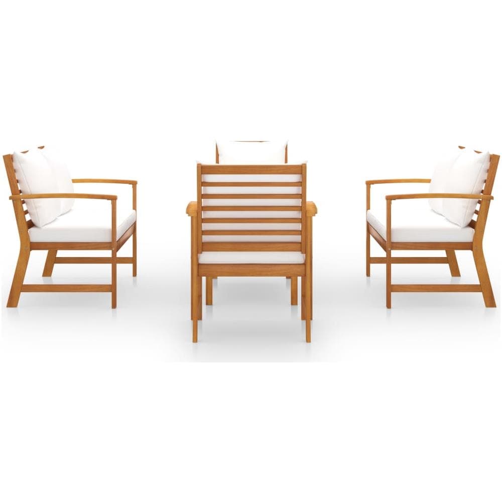 Set Divani da Giardino 5 pz con Cuscini in Legno Acacia - Foto 2