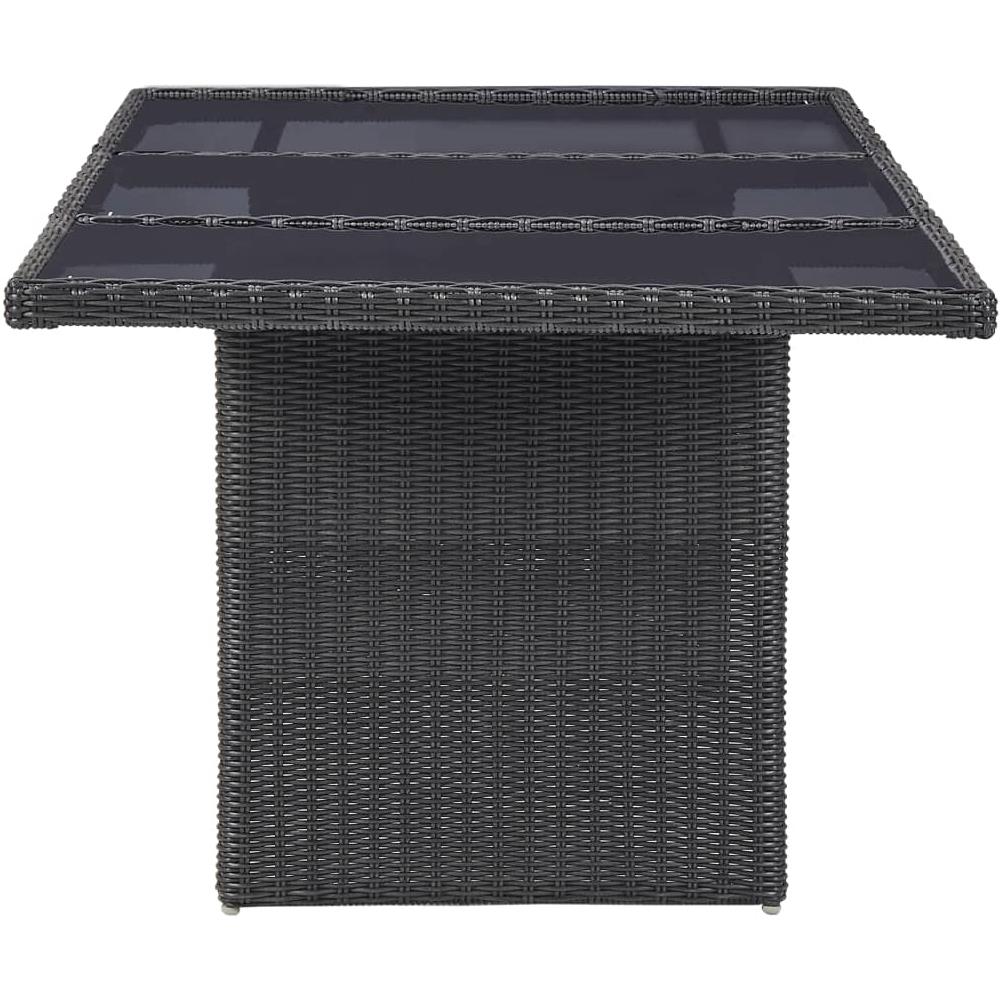 Set da Pranzo da Giardino 7 pz in Polyrattan Nero - Foto 2