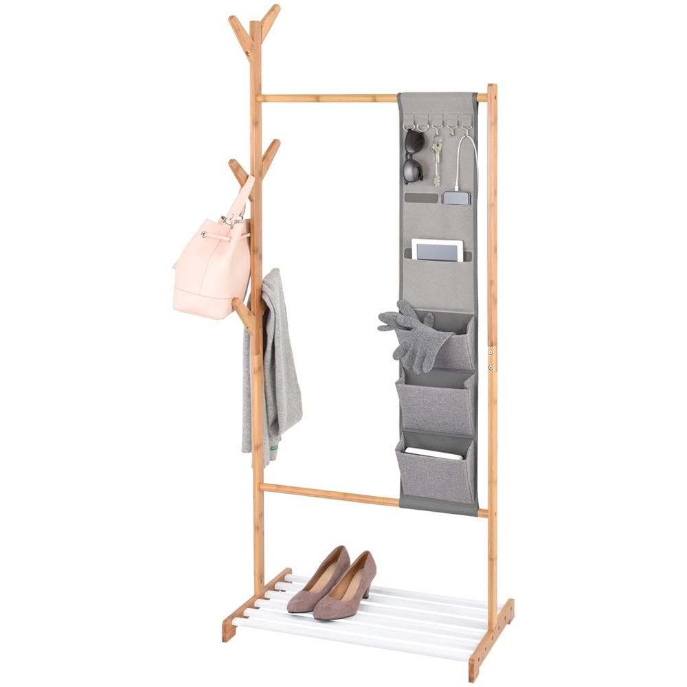 Appendiabiti Domopak Living Con Multi Tasca 65x38x167cm Marrone - Foto 2