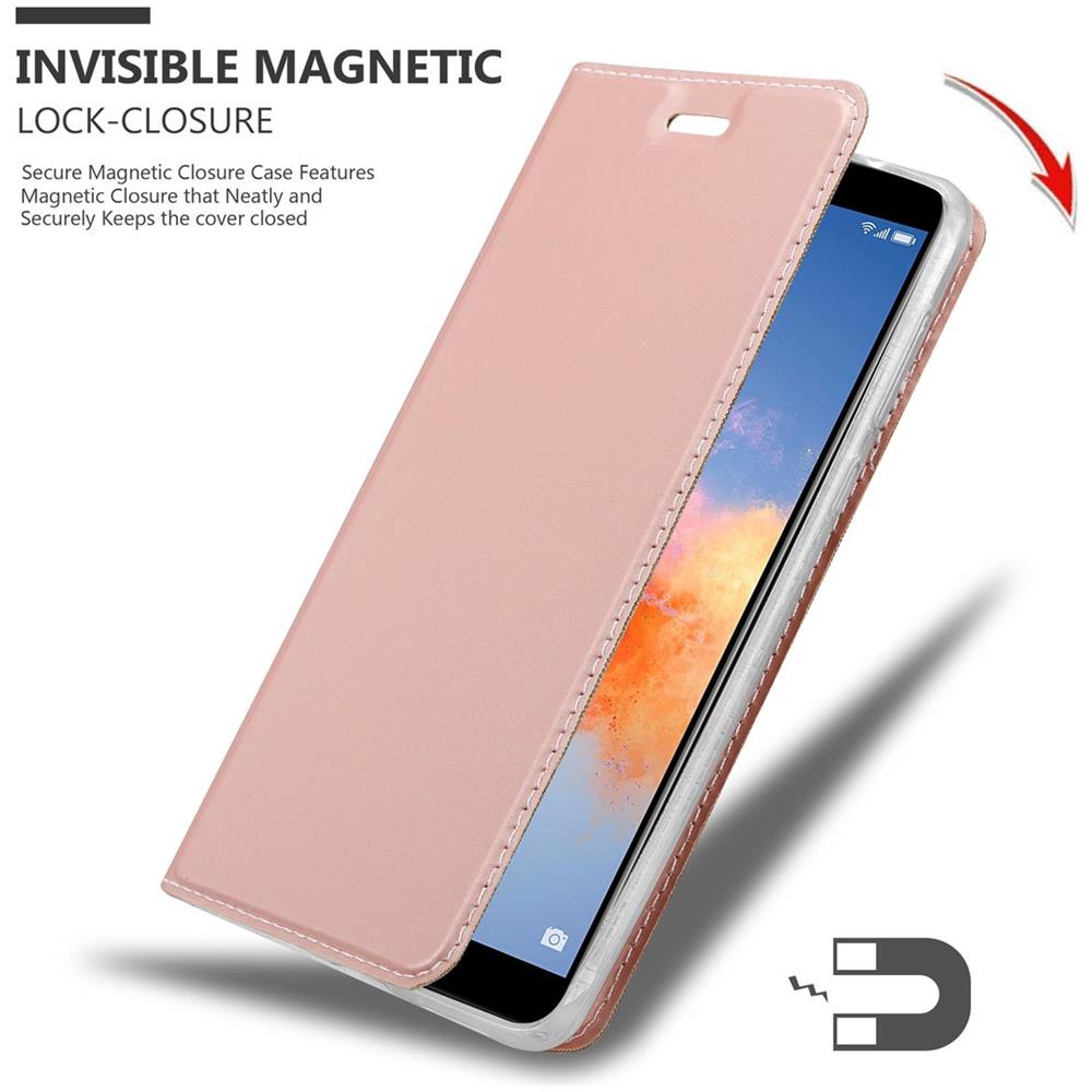 Custodia Compatibile Con Honor 7x In Classy Oro Rosa - Coperchio Protettiva Con Chiusura Magnetica, Funzione Stand E Tasca Per Le Carte - Foto 8