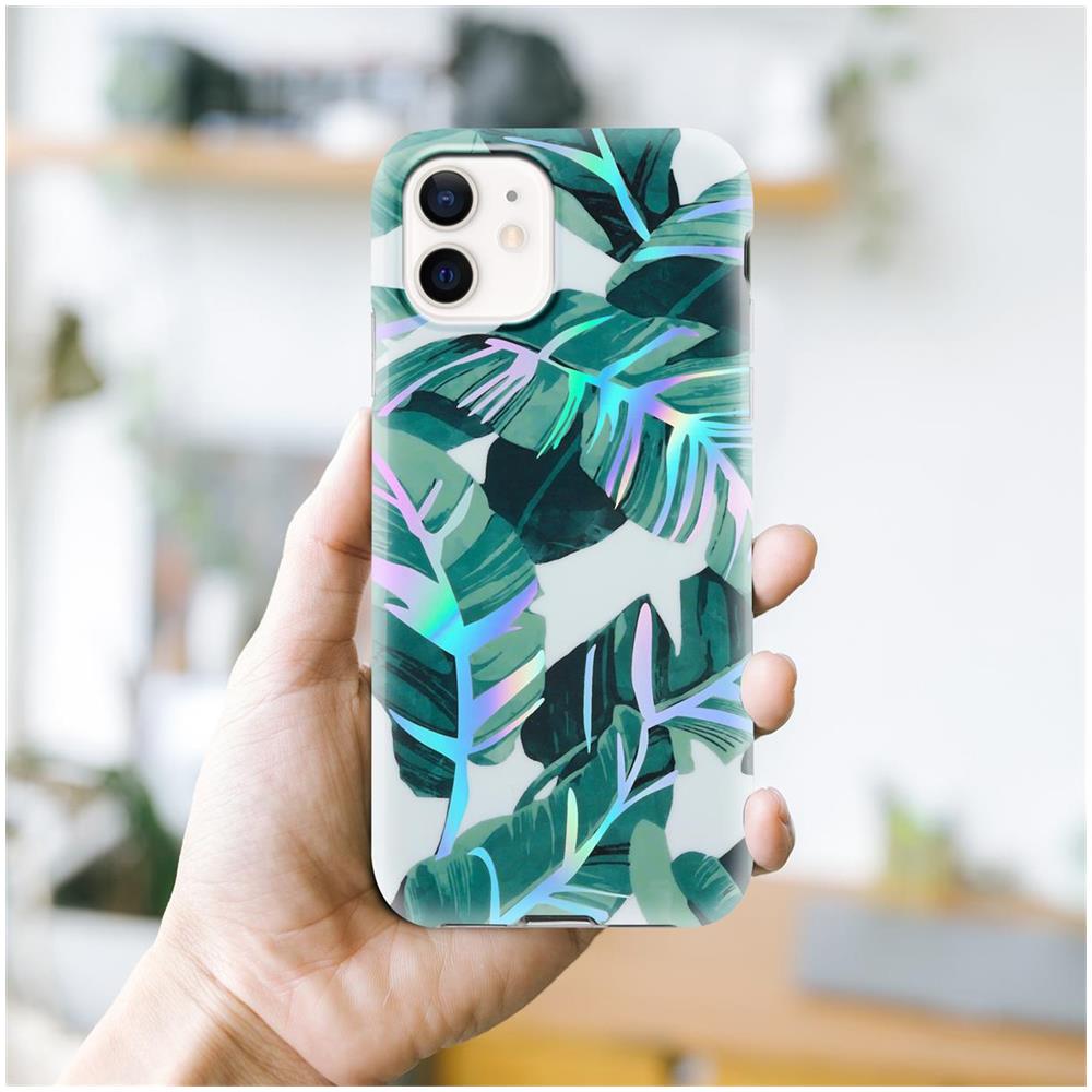 Custodia Compatibile Con Apple Iphone 12 / Iphone 12 Pro Con Foglie Di Banana - Coperchio Protettivo In Silicone Tpu Con Motivo Floreale - Foto 6