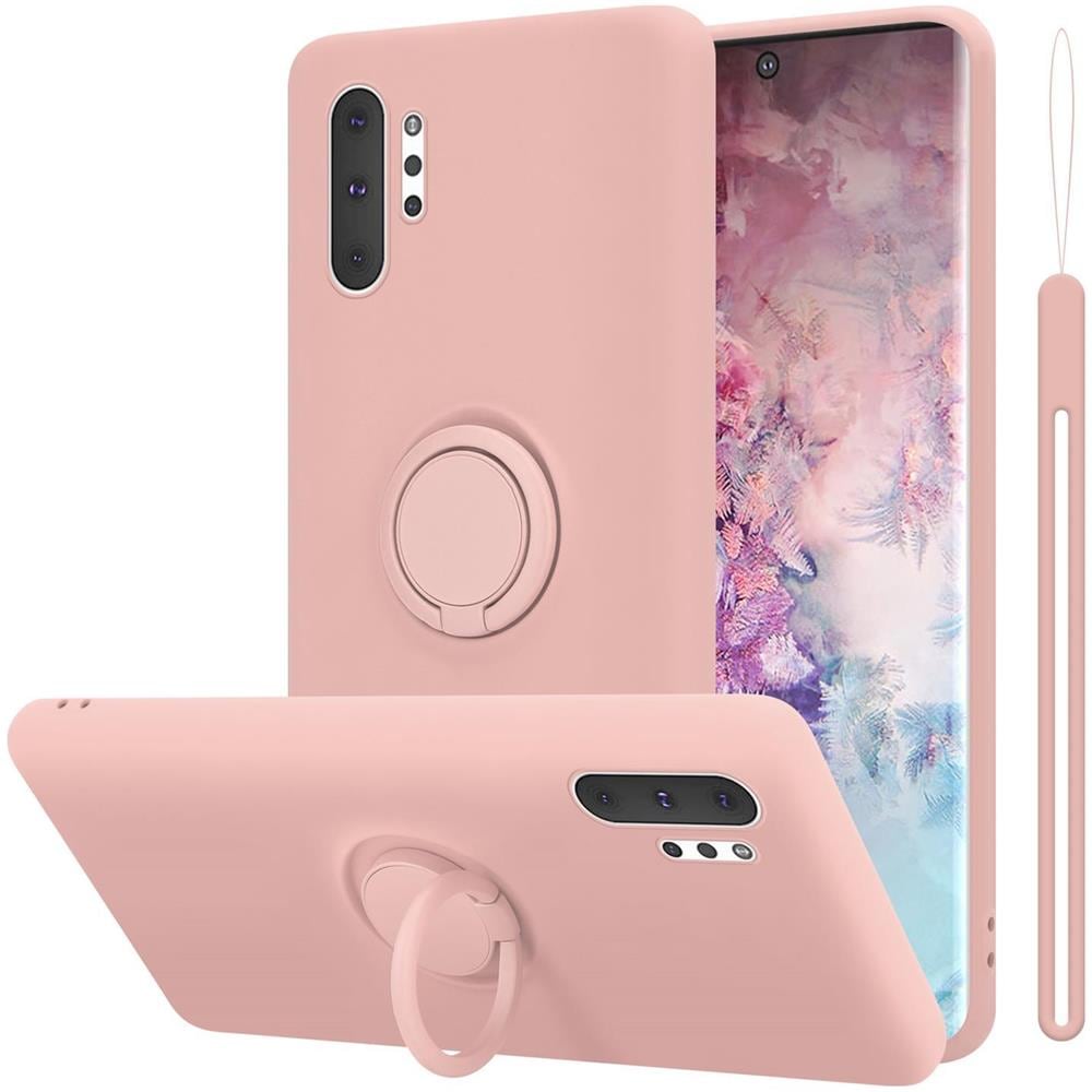 Custodia Compatibile Con Samsung Galaxy Note 10 Plus In Liquid Rosa - Coperchio Protettivo In Silicone Tpu Flessibile Con Anello - Foto 1