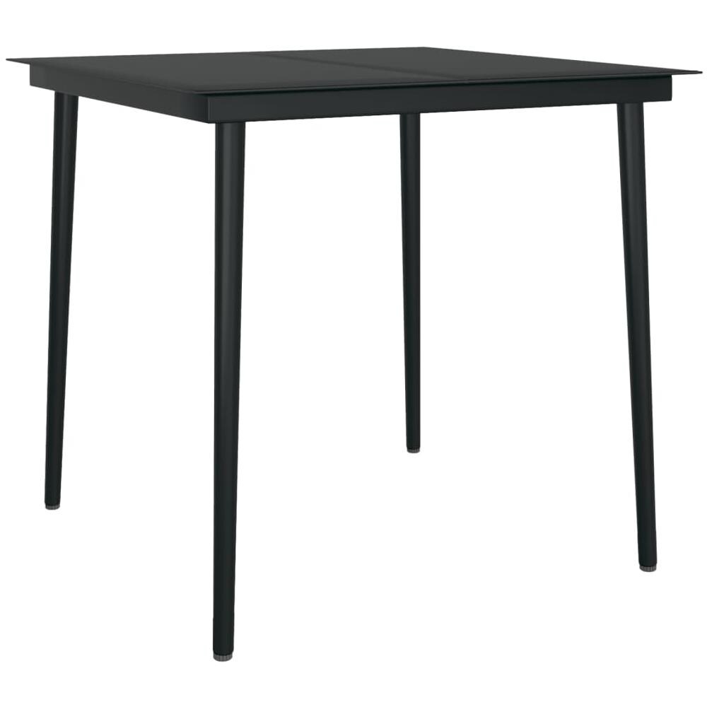 Set Mobili Da Pranzo Per Giardino 5 Pz Nero - Foto 3