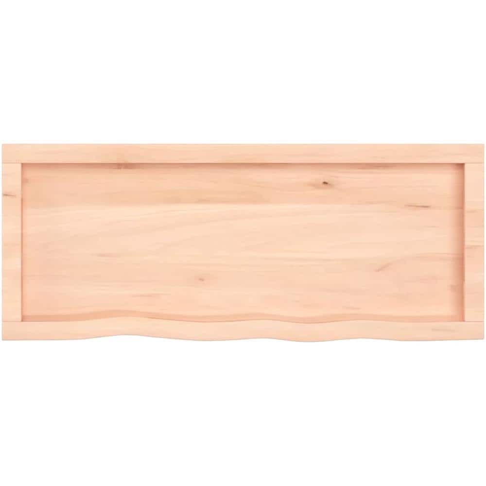 Ripiano a Parete 100x40x (2-6) cm Massello Rovere Non Trattato - Foto 6