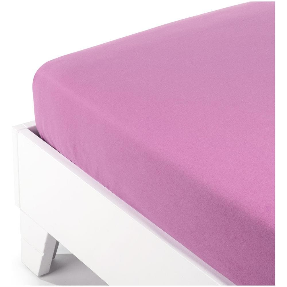 Lenzuolo Inferiore In Flanella Colore Viola Misura Singolo - Foto 1