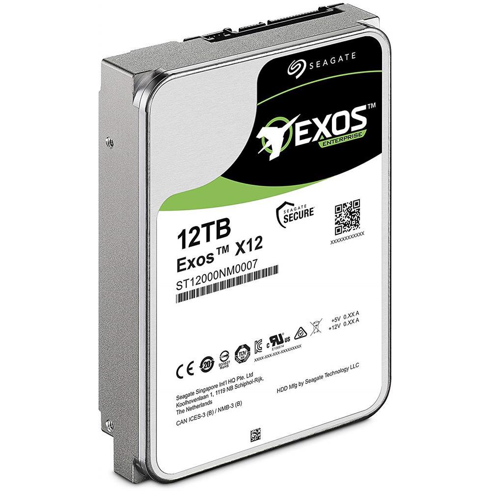 Hard Disk Interno Exos X Capacità 12TB 3.5" Interfaccia SATA 6 Gb / s Buffer 256MB 7200 rpm - Foto 1
