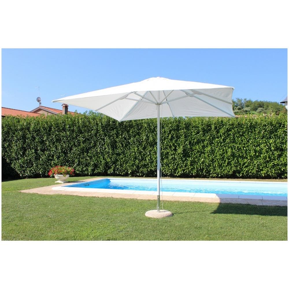 Ombrellone Da Giardino 3 X 3 Palo Centrale Bianco Per Esterno Ristorante Gelateria Bar Hotel Albergo - Foto 2