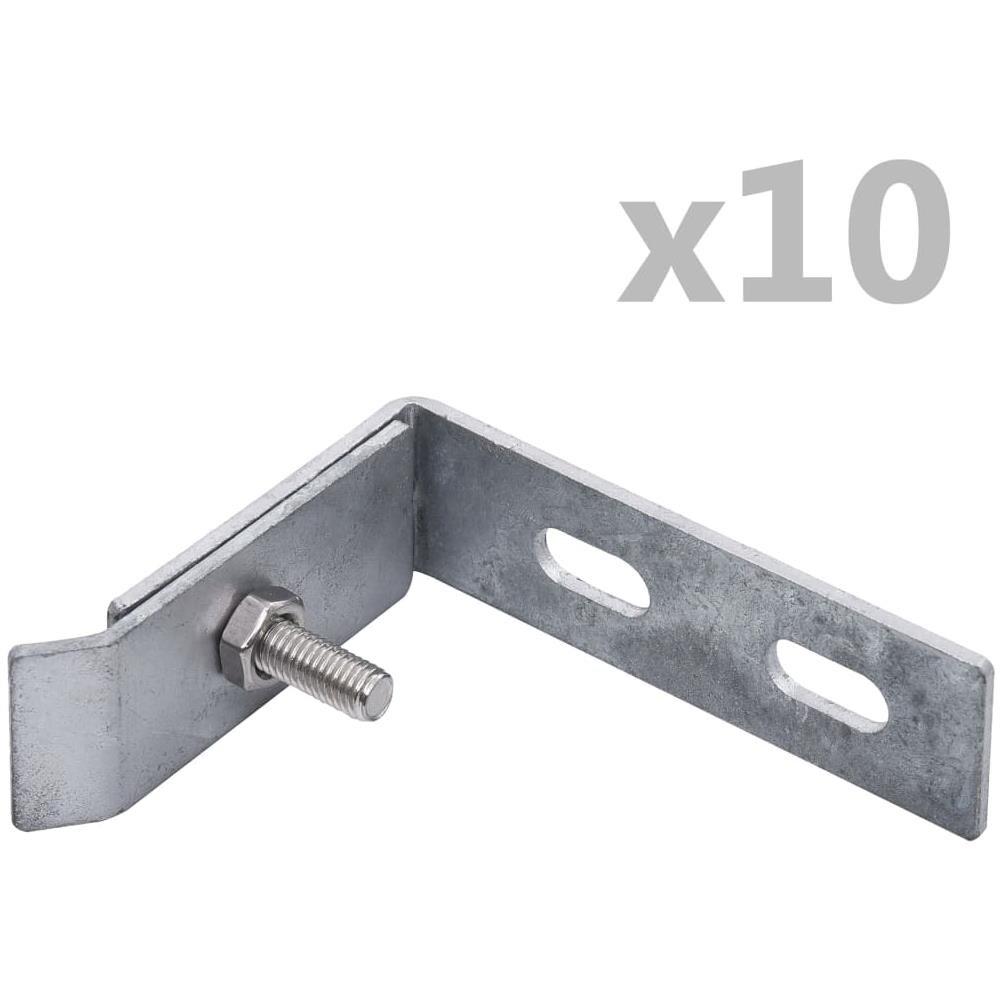 Set Di Connettori Angolari A Parete 10 Pz Argento - Foto 1