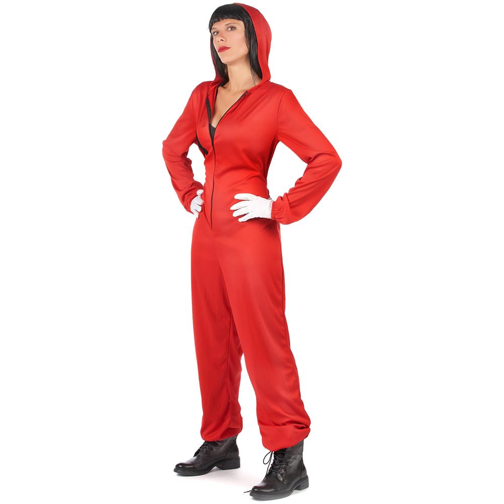 Lucida - Costume Tuta Rossa Da Bandito Per Adulto - Taglia: S / M (160-175cm) - Foto 5
