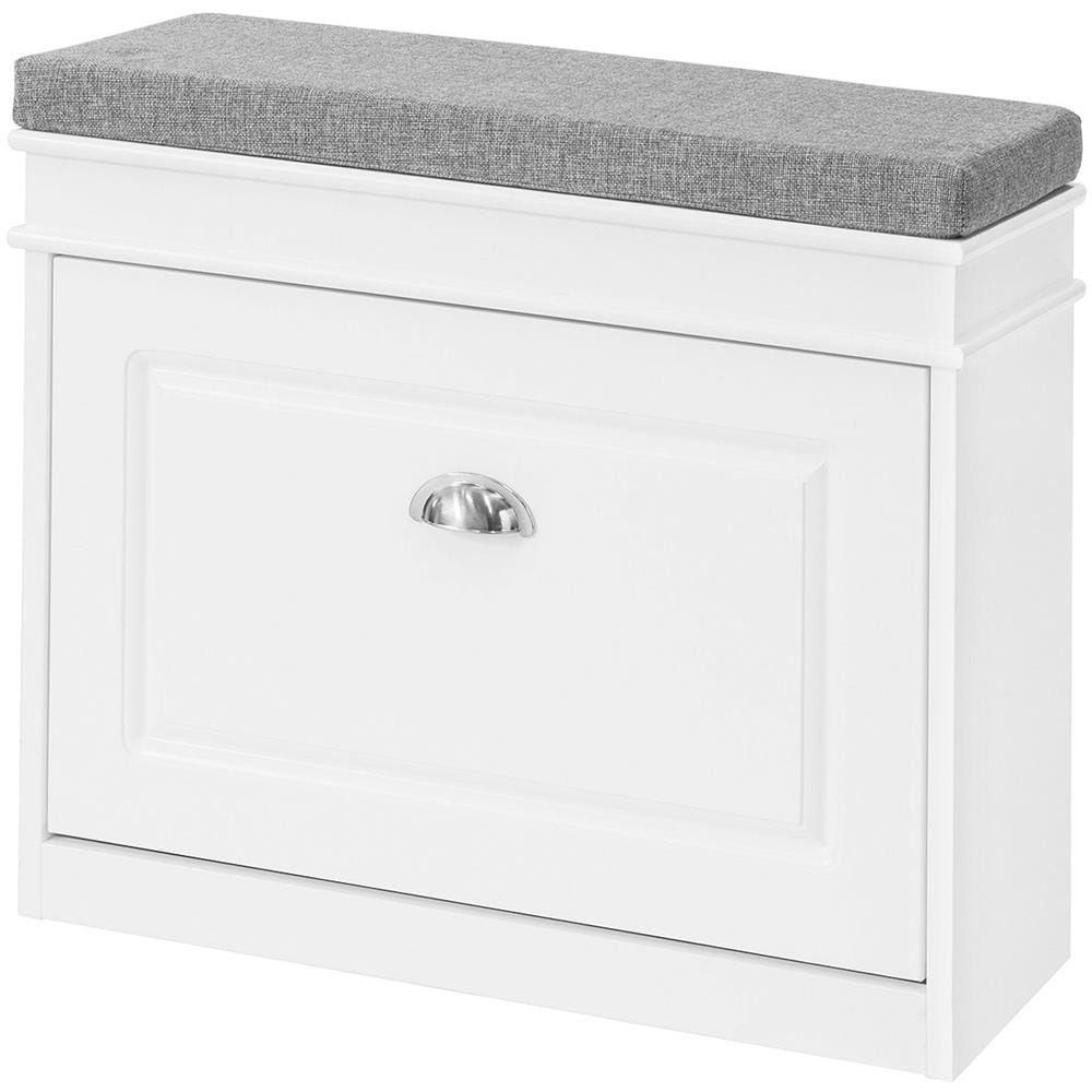 Serie Bianche Di Scarpiere Moderne Bianco 60x24x51cm 1 Anta 1 Cuscino Fsr82-k-w - Foto 1