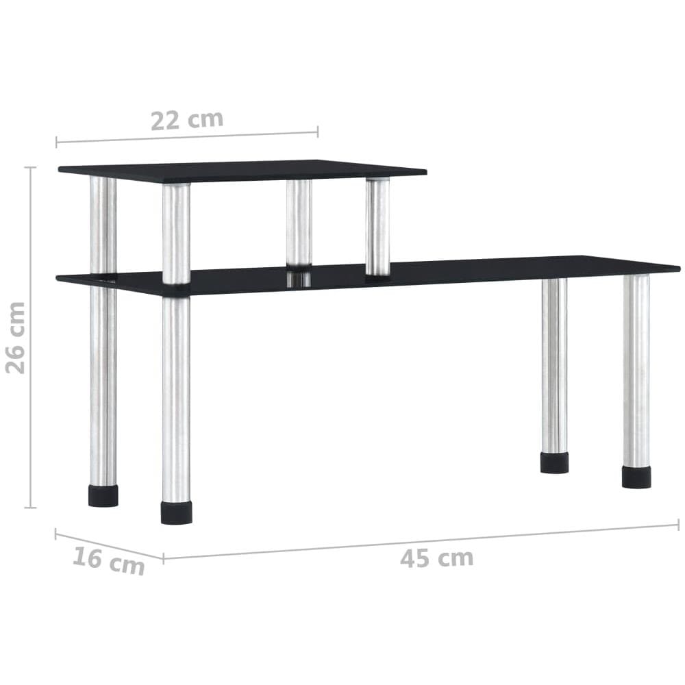 Mensola Da Cucina Nera 45x16x26 Cm In Vetro Temperato - Foto 6