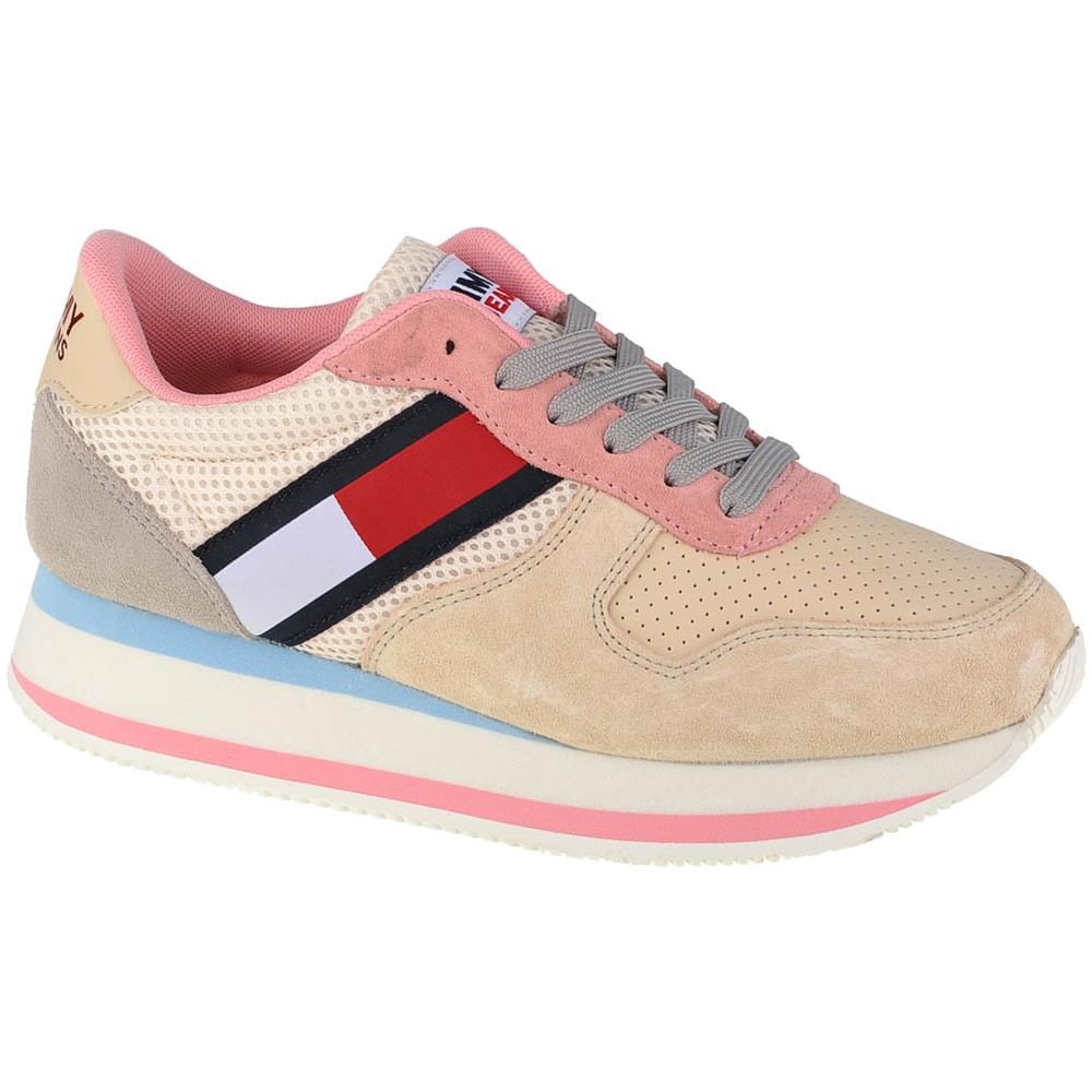 TOMMY HILFIGER - Jeans Wm Flatform Runner, Donna, Beige, Sneakers, Numero:  40 Eu - ePRICE