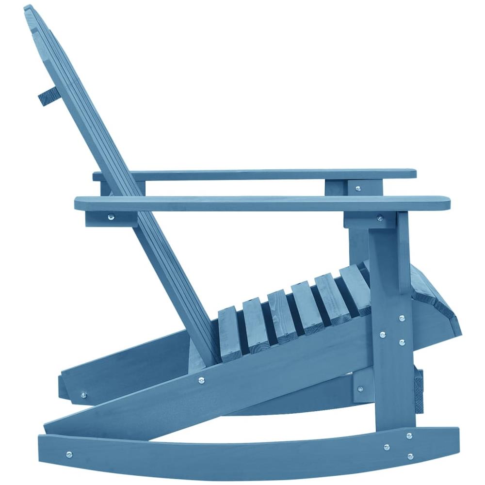 Sedia a Dondolo Adirondack in Legno Massello di Abete Blu - Foto 2