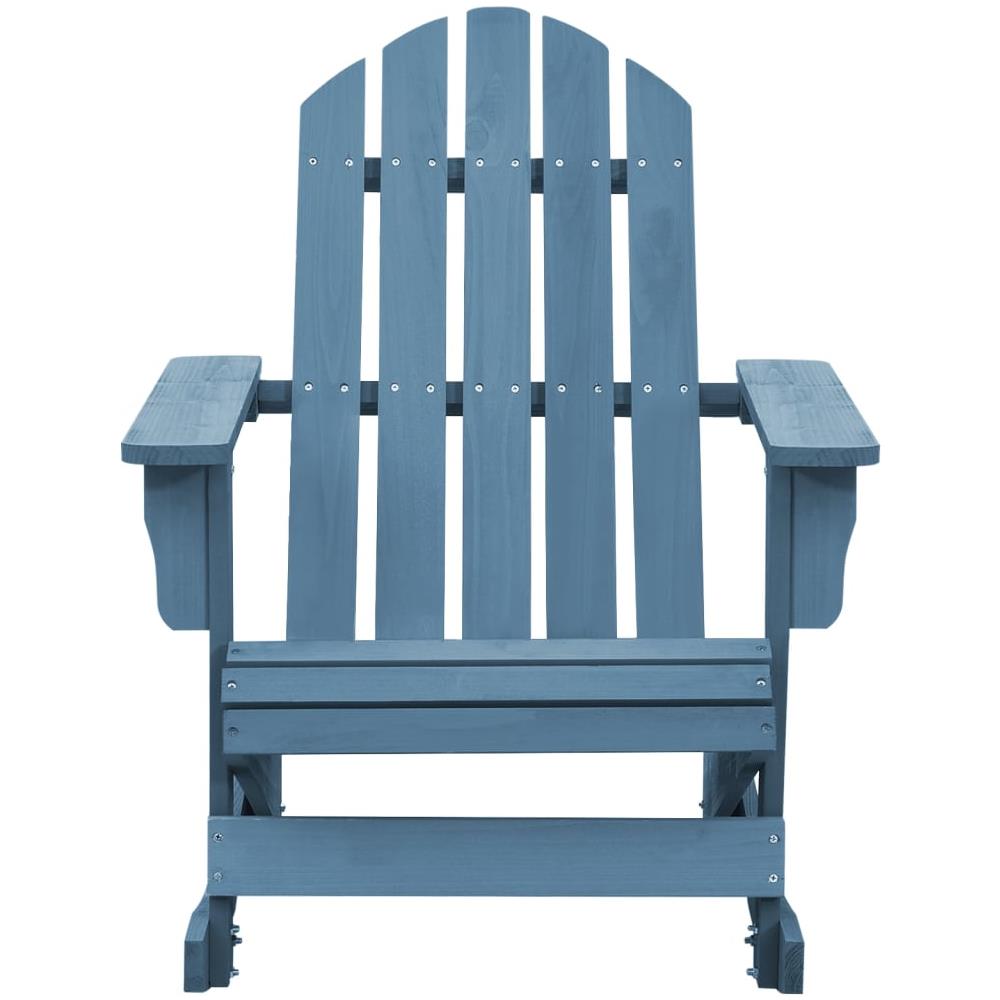 Sedia a Dondolo Adirondack in Legno Massello di Abete Blu - Foto 3