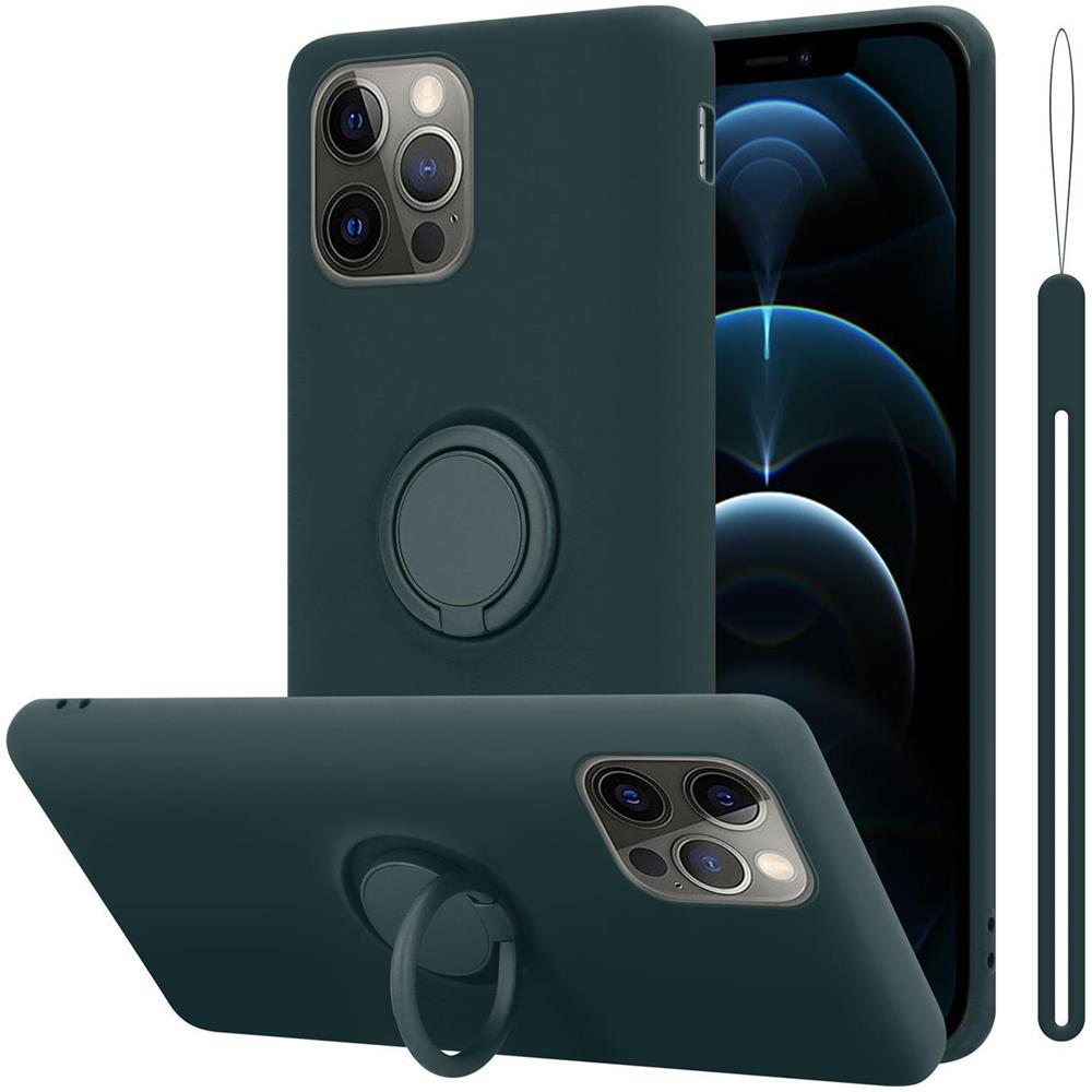 Cadorabo Custodia Compatibile Con Apple Iphone 13 Pro Max In Liquid Verde - Coperchio Protettivo In Silicone Tpu Flessibile Con Anello - Foto 1