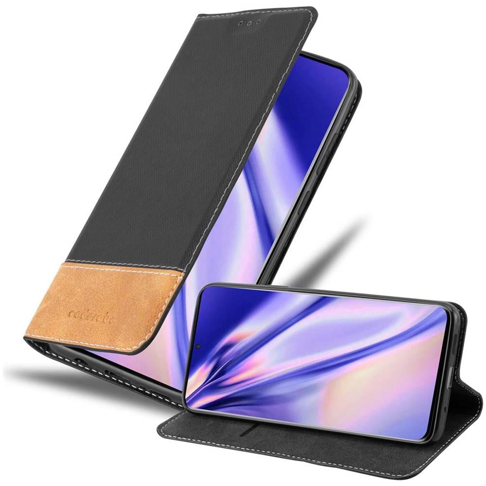 Custodia Compatibile Con Samsung Galaxy S20 Plus In Nero Marrone - Coperchio Protettiva Con Chiusura Magnetica, Funzione Stand E Tasca Per Le Carte - Foto 1