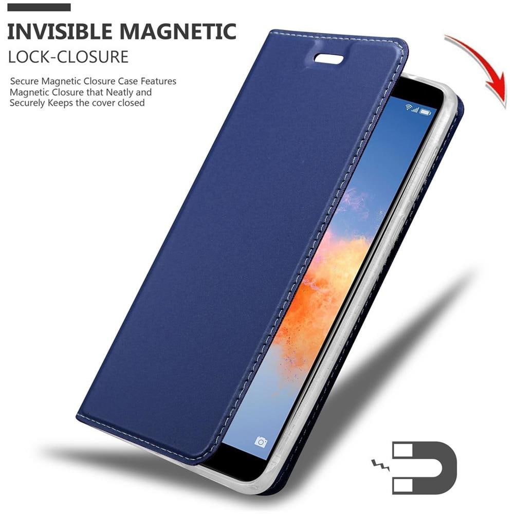 Custodia Compatibile Con Honor 7x In Classy Blu Scuro - Coperchio Protettiva Con Chiusura Magnetica, Funzione Stand E Tasca Per Le Carte - Foto 8