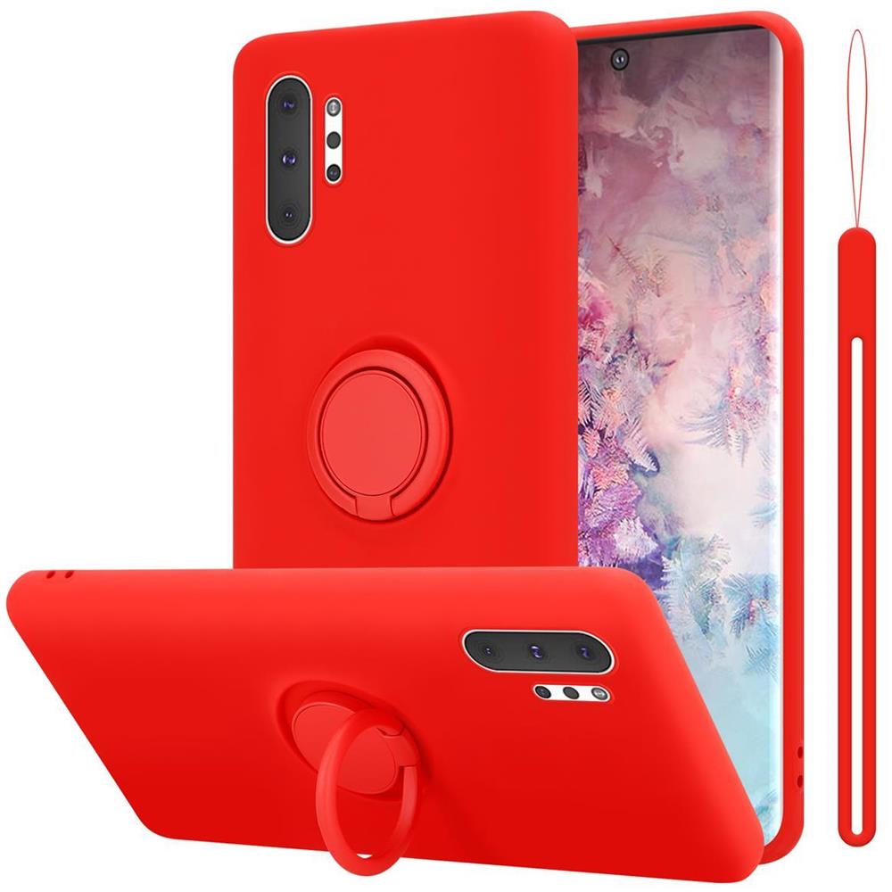 Custodia Compatibile Con Samsung Galaxy Note 10 Plus In Liquid Rosso - Coperchio Protettivo In Silicone Tpu Flessibile Con Anello - Foto 1