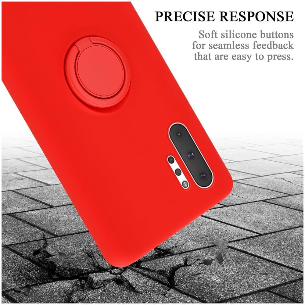 Custodia Compatibile Con Samsung Galaxy Note 10 Plus In Liquid Rosso - Coperchio Protettivo In Silicone Tpu Flessibile Con Anello - Foto 8