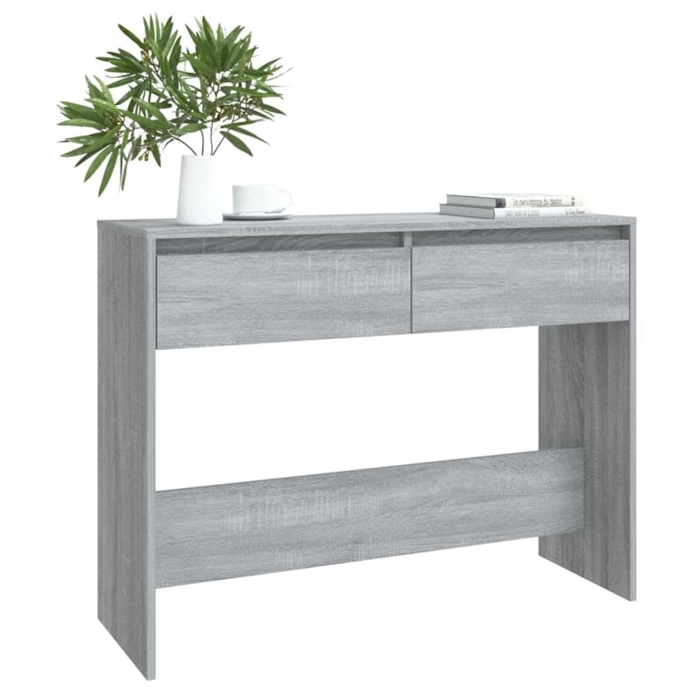 Tavolo Consolle Grigio Sonoma 100x35x76,5 cm in Truciolato - Foto 3