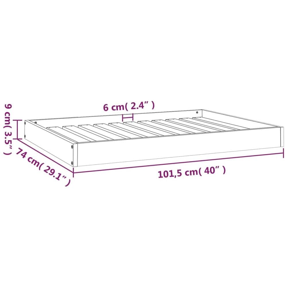 Cuccia Per Cani Miele 101,5x74x9 Cm In Legno Massello Di Pino - Foto 7