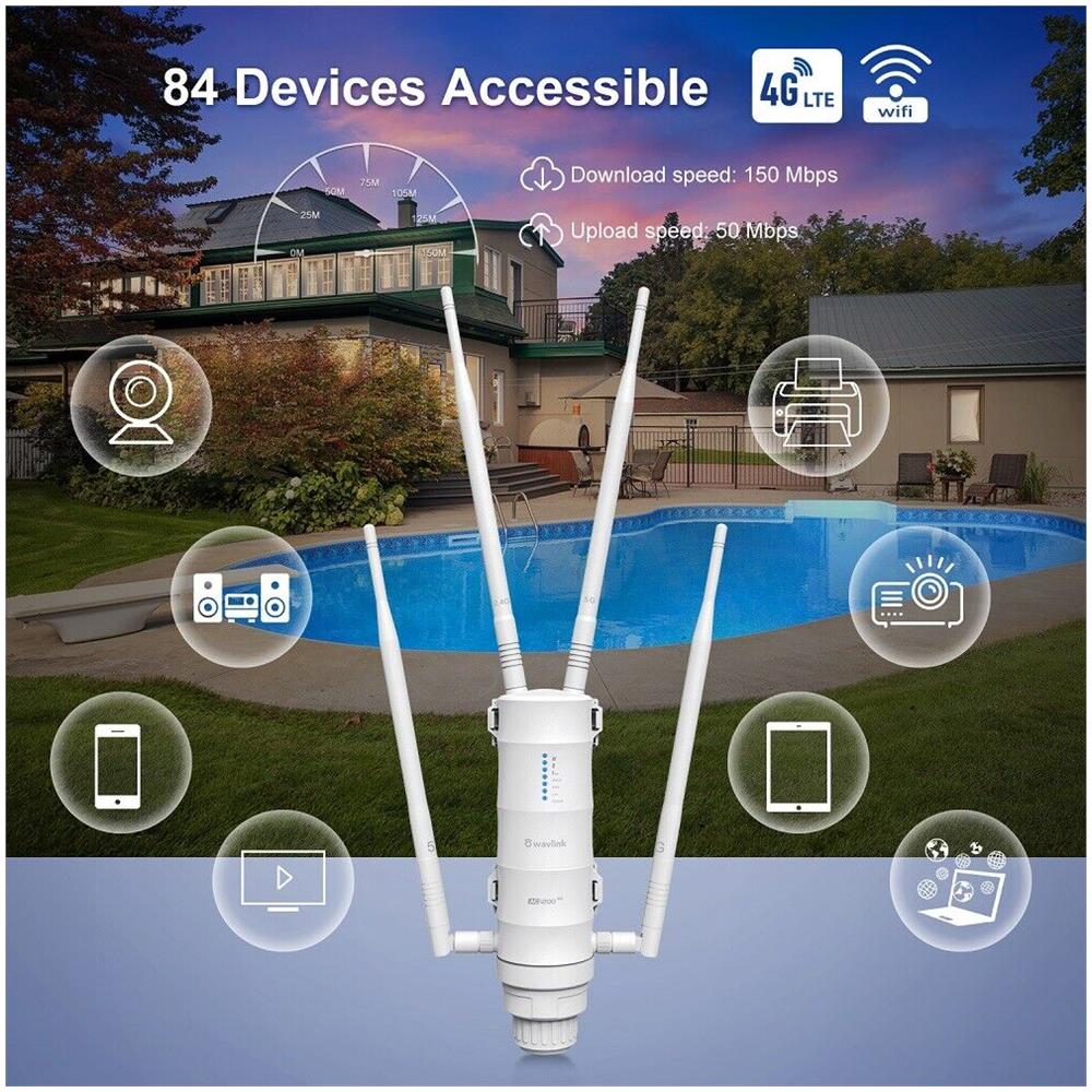 Router Esterno WiFi SIM 4G Slot SIM AC1200/4G LTE con POE Passivo Dual Band - Foto 9