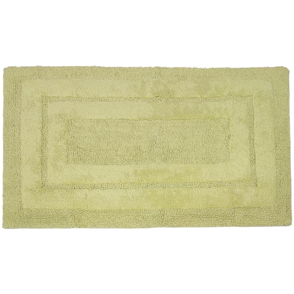 Tappeto Casa Bagno Cotone Spugna Morbida Tinta Unita Antiscivolo Sirio Erba 55x130 Erba - Foto 1