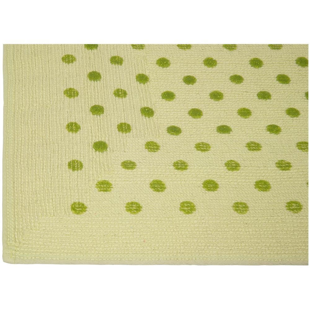Tappeto Casa Bagno Cotone Spugna Morbida Tinta Unita Antiscivolo Sirio Erba 55x130 Erba - Foto 2