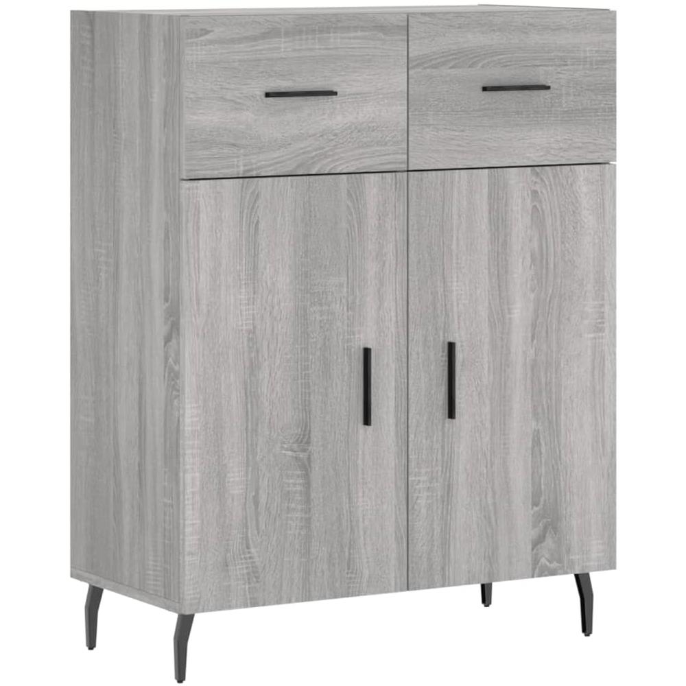 Credenza Grigio Sonoma 69,5x34x90 Cm In Legno Multistrato - Foto 2