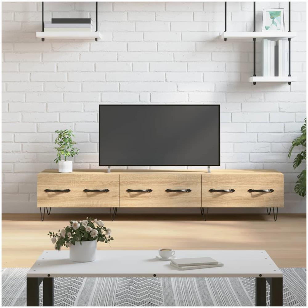 Mobile Porta Tv Rovere Sonoma 150x36x30 Cm In Legno Multistrato - Foto 1